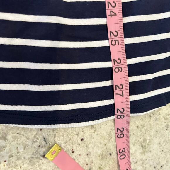 Revolve LA Made Womens Large Button Up Top Blue Stripe Nautical Cruise Wear NWT - Picture 8 of 8